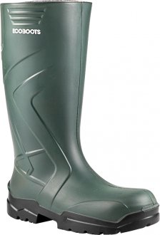 Bota em poliuretano, cano longo verde com solado preto, n�  41, Polytech, 91BPUL600 BRACOL