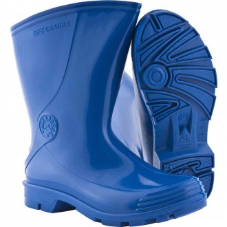 Bota de PVC azul, cano curto, com forro, n� 35, Capataz II, Sete L�guas ALPARGATAS