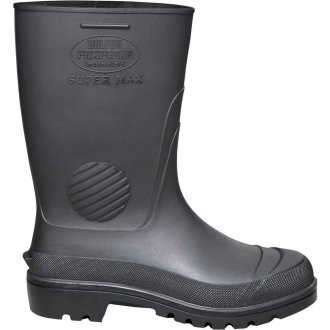 Bota de PVC preta, cano m�dio, sem forro, 39 SUPERMAX CCP 501 SF, CALFOR