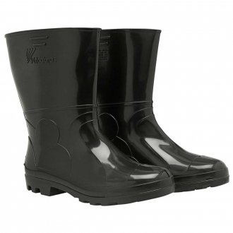 Bota de PVC preta, cano curto, 37, VULCABRAS