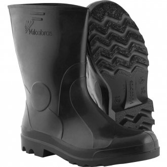 Bota de PVC preta, cano curto, 46/47, VULCABRAS