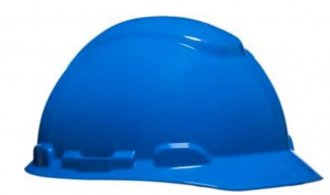 Capacete azul claro, suspens�o com ajuste f�cil e jugular de tecido, aba frontal, H 700, 3M