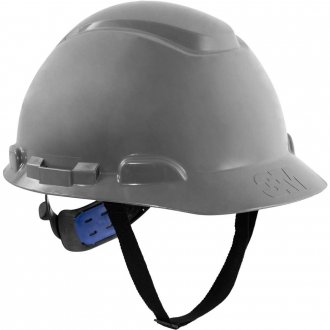 Capacete cinza, suspens�o com ajuste f�cil e jugular de tecido, aba frontal, H 700, 3M