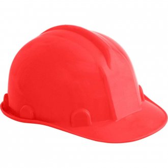 Capacete vermelho, com aba frontal, VONDER