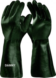 Luva Petroniti de PVC, tamanho G, verde, DA-12214D, DANNY