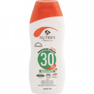 Protetor solar FPS 30, com repelente, 120 ml, NUTRIEX