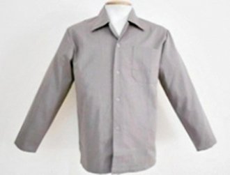 Camisa brim cinza, manga longa, tamanho M, 50, sem bot�o, SANTANENSE UNILEVE WICO