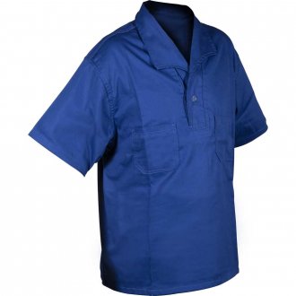 Camisa brim azul, manga curta, tamanho G, 54, sem bot�o, SANTANENSE UNILEVE WICO