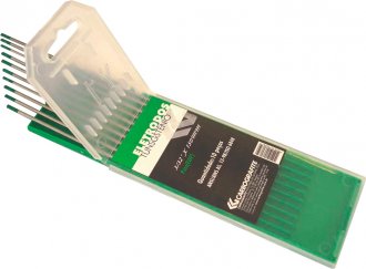 Eletrodo de tungst�nio, ponta verde puro, 1,6 mm, AWS A5.12, 012018612 CARBOGRAFITE