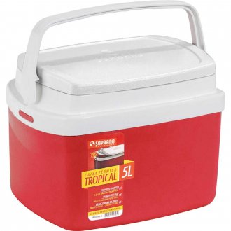 Caixa t�rmica tropical, 5 litros, vermelha, SOPRANO