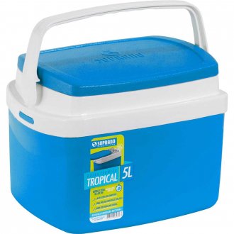 Caixa t�rmica Tropical, 5 litros, azul, SOPRANO