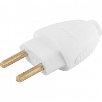Plugue macho 2P, 20 A, branco, DN1615, DANEVA
