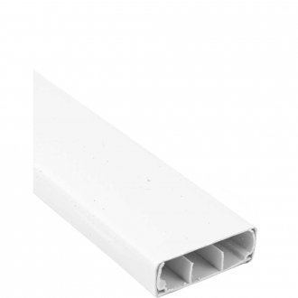 Canaleta de PVC, 40 mm x 15 mm x 2 metros, branca, com adesivo, 9984 MANTAC