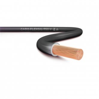 Cabo flex�vel 750 V, 10 mm� x 100 metros, preto, SIL