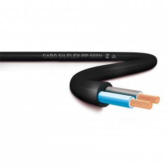 Cabo flex�vel, 2 x 2,5 mm�, PP 500 V, SIL