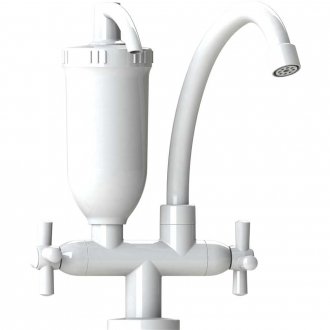 Torneira de bancada para cozinha em abs, branca, com purificador de �gua, 34569 DELTA