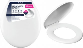 Assento sanit�rio almofadado, branco, Cl�ssico Primafer, PR 1063-2, ATLAS