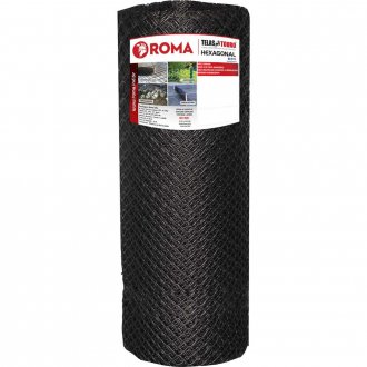 Tela pl�stica hexagonal, pinteiro, N4, 2 m x 50 m, preta, 26892 ROMA