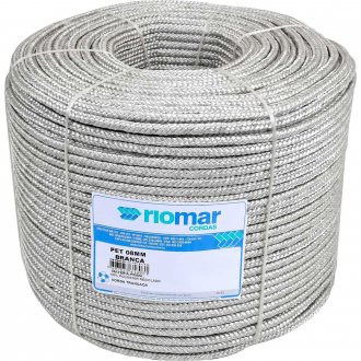 Corda multifilamento tran�ada, branca, 8 mm x 378 m, 45208061 RIOMAR