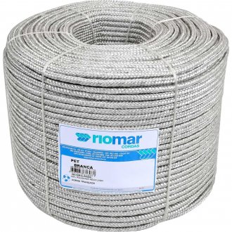 Corda multifilamento tran�ada, branca, 16 mm x 84 m, 45216061 RIOMAR