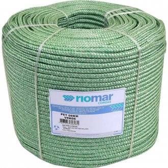 Corda multifilamento tran�ada, verde, 8 mm x 378 m, 45208031 RIOMAR
