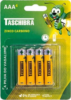 Pilha palito (AAA), 4 pe�as, 13070022 TASCHIBRA