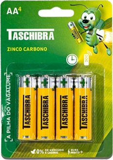 Pilha pequena (AA), 4 pe�as, 13070022 TASCHIBRA