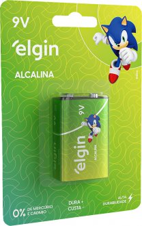 Bateria alcalina 9 V, ELE0082158 ELGIN