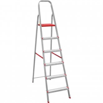 Escada em alum�nio 6 degraus, ESC0065, BOTAFOGO