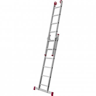 Escada extensiva de alum�nio, 2 x 6 degraus, 3 em 1, ESC0615, BOTAFOGO