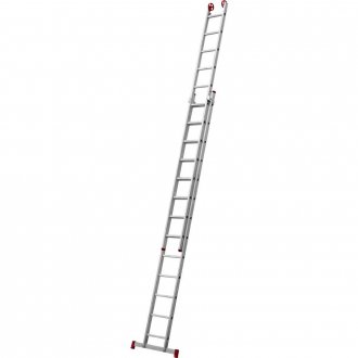 Escada extensiva de alum�nio, 2 x 13 degraus, 3 em 1, ESC0622, BOTAFOGO