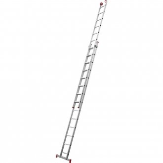 Escada extensiva de alum�nio, 2 x 14 degraus, 3 em 1, ESC0623, BOTAFOGO