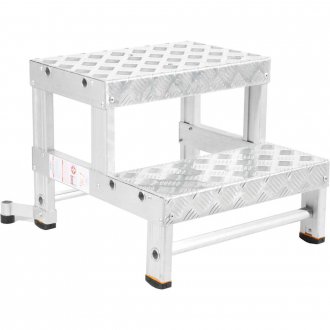 Escada banqueta, industrial, 2 degraus, BI 401, ALULEV