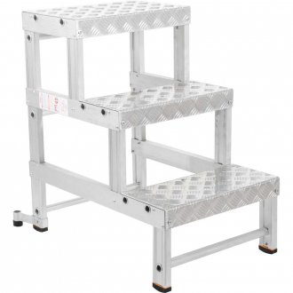 Escada banqueta, industrial, 3 degraus, em alum�nio, BI 751, ALULEV