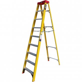 Escada de fibra tesoura pr�tica, 8 degraus, para eletricista, EFP9903 BOTAFOGO
