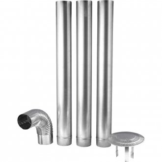Chamin� para fog�o a lenha, kit com 5 pe�as, BALDEBRAS