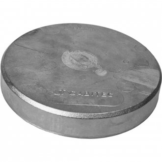 Tampa cega em alum�nio para po�o, di�metro de 118 mm, TPC118 GABITEC
