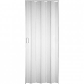 Porta sanfonada PVC, 60 cm x 210 cm, branco neve, 20130 PLASFLEX