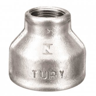 Luva de ferro galvanizado com redu��o, 3/4
