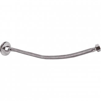 Engate flex�vel, 40 cm, com trama de inox, 1/2