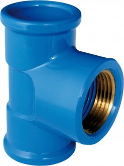 T� em PVC sold�vel com bucha de lat�o, 20 mm x 1/2