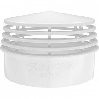 Terminal de ventila��o para tubula��o de esgoto, DN 50, em PVC branco, 1165 KRONA