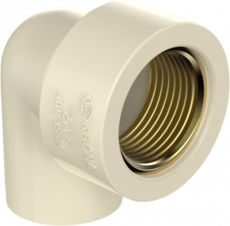 Joelho 90� transi��o RF, 22 mm x 3/4