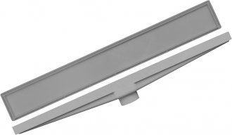 Ralo linear invis�vel, modelo seco, cinza, 50 cm, 20102127 PLASTILIT