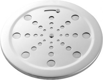 Grelha/Tampa para ralo 100,0 mm, redondo, em a�o inox, com fecho, 291815, BLUKIT