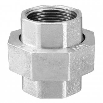 Uni�o de ferro galvanizado com assento de bronze, 1