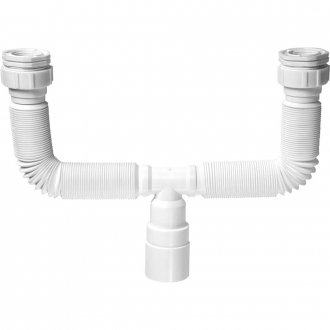 Sif�o sanfonado duplo, DN 50/48/40, 720 mm, 861, KRONA