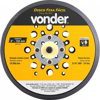 Disco com sistema fixa f�cil 150 mm para LRV 350B, VONDER