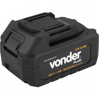 Bateria 20,0 V, �ons de l�tio, 4,0 Ah, para CIV 212B e CIV 234B, VONDER PLUS