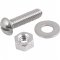 Parafuso m�quina inox cabe�a redonda, 1/4
